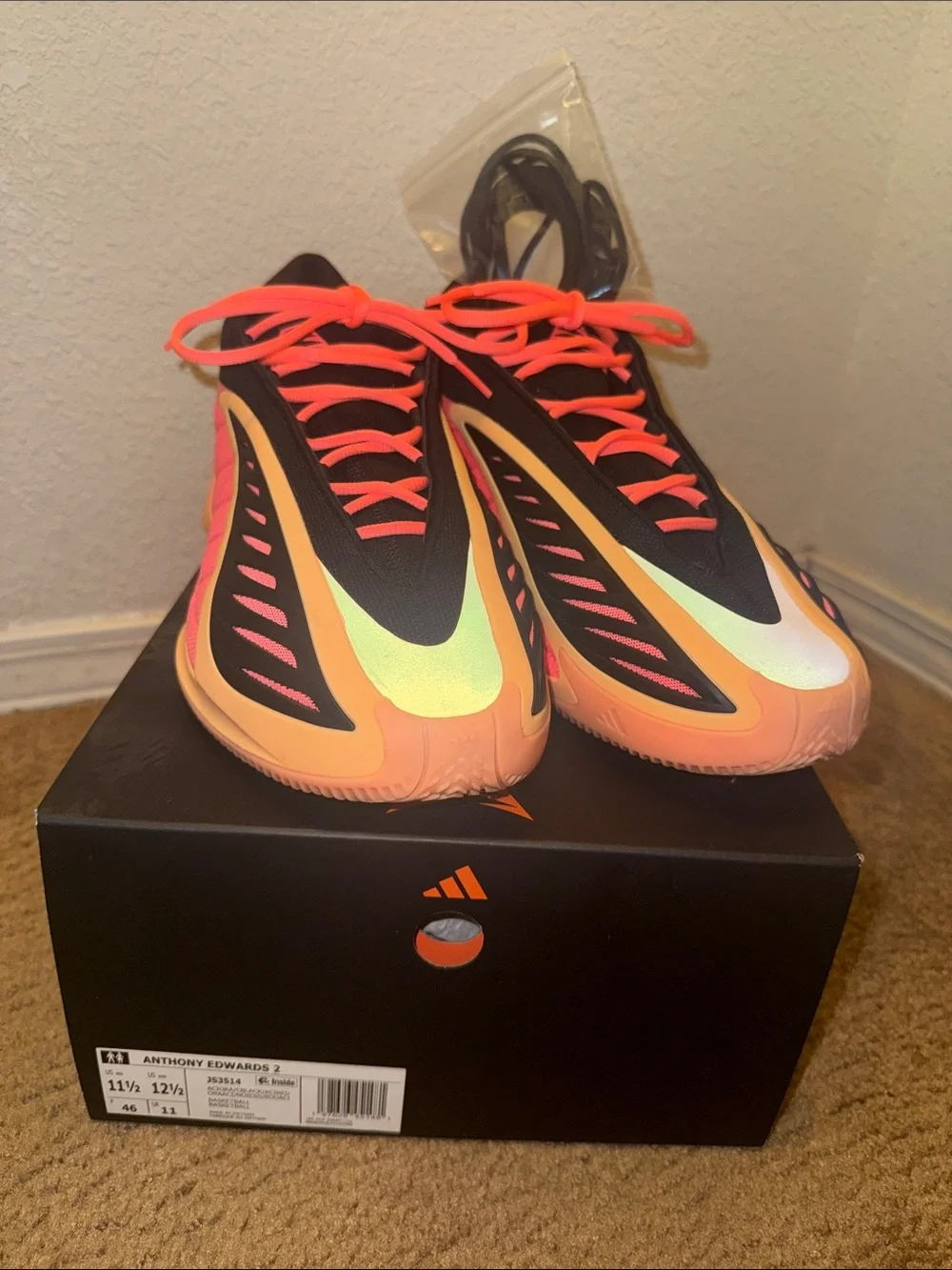 Anthony Edwards 2 Adidas Men’s Basketball Shoes Size 11.5